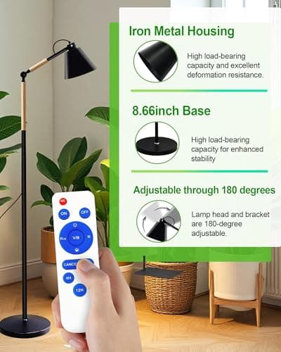 Arikashin Standing Plant Grow Light, LED Growing Light Full Spectrum for Indoor Plants，4/8/12H Timer, Flow Grow Light for Tall Large Indoor Plants view 4