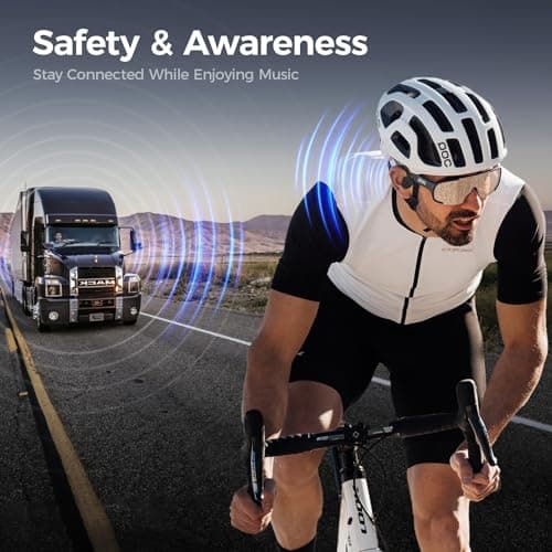 Bone Conduction Headphones, Wireless Bluetooth Open-Ear Sports Headphones with Mic, Type-C Quick Charging Long Battery Life, Upgrade Waterproof Earphones for Running, Walking, Cycling, Workout, Gift view 4