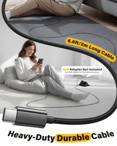 Magnetic Wireless iPhone Charger Fast Phone Charger with Kickstand, 6.6FT 25W Fast Phone Charging Pad Wireless Magnetic Charge for iPhone 17/17Air/16 Pro Max/16 Plus/15 Pro Max Black view 3