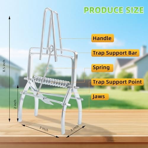 2 Pack Mole Traps, Reusable Easy-Set Mechanical Trap for Lawns, Gardens and Farmland view 4