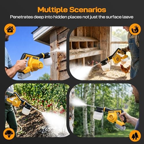 Electric Diatomaceous Earth Duster Compatible for DeWalt 20V/60V Battery, Garden Dust Applicator with 800mL Capacity｜Variable Speed, 3 in 1 Diatomaceous Earth Spray/Blower/Vacuum Cleaner (NO Battery) view 6
