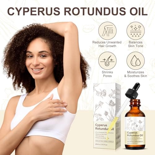 2PCS Cyperus Rotundus Oil, Natural Cyperus Rotundus Oil For Hair Removal, Reduces Unwanted Hair Growth, Moisturizes & Soothes The Skin, Suitable For All Skin Types view 2