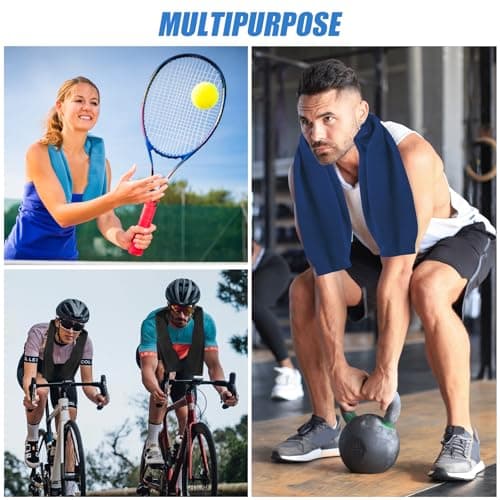 Yaozoon 4 Pack Cooling Towels Cloth for Neck and Face, Ice Cool Towel Cold Rags for Sports Gym Fitness Yoga Running Tennis Baseball Hiking Camping(Y-4PACK-02) view 6