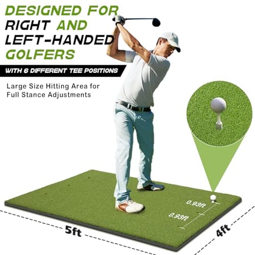 Bltend Golf Mat 36mm: 5x4ft/6x4ft Golf Hitting Mat Practice Outdoor Indoor view 6
