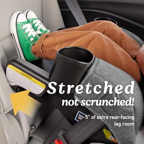 Graco Extend2Fit 3-in-1 Convertible Baby Car Seat, Rear and Forward Facing, Adjustable Extension Panel for Extra Legroom, Ashten view 4