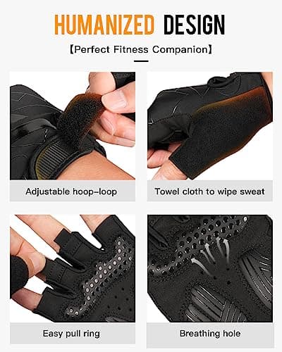 ATERCEL Cycling Gloves, Bike Gloves for Men Women, Bicycle Glove for Cycling, Workout, Gym, Training, Weight Lifting Outdoor, Mountain Bike, and Riding view 5