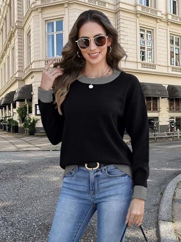 MixShe Womens Sweaters 2026 Fall Fashion Crewneck Tunic Tops view 5
