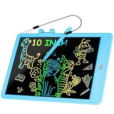 Decute Kids Toys LCD Writing Tablet with Stylus, 10 Inch Erasable Toddlers Doodle Board, Reusable Drawing Pad for Kids, Educational Christmas Birthday Gift for 3 4 5 6 7 8 Girls Boys Toddler Blue