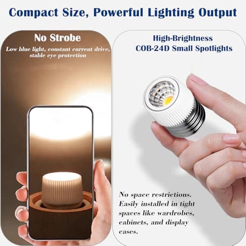 HengBo LED Spotlight Bulb 3W E26 (2 Pack) - 4000K Neutral White 240LM, 24° Narrow Beam Angle for Home Track Lighting, Display Accent Lighting view 4