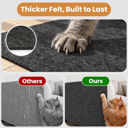 Cat Scratch Furniture Protector, Couch Protector from Cat Claws, Dark Grey view 5