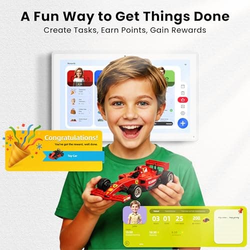 15.6'' Digital Calendar Wall Touch Screen, No Subscription Family Planner view 6