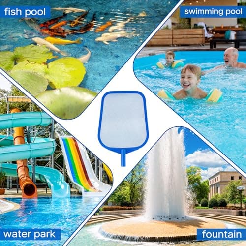 coclothy Pool Net - Pool Skimmer Net with 5 Section Detachable Poles, 22.2''- 59.1'', Skimmer Net with Fine Mesh Net, Pool Leaf Net view 6