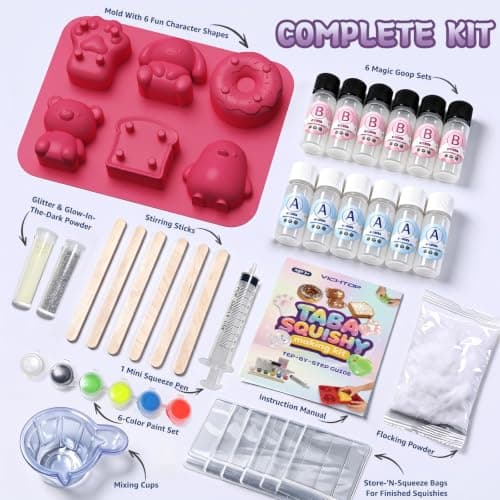 Taba Squishy Making Kit for Kids - DIY Squishy Maker Craft Kit | Make Your Own Squishy Kit - Squishies Craft Kits and Christmas Birthday Gifts for Girls 6 7 8 9 10 11 12 Year Old view 5