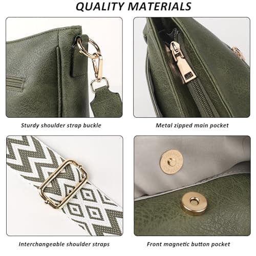 TANTOMI Crossbody Bags for Women Crossbody Purses and Wallet Vegan Leather Women's Shoulder Handbag for Everyday 2 PCS Set view 6