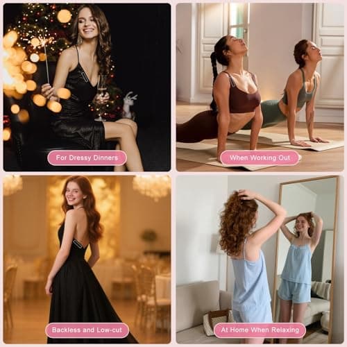 50 Pcs Double Sided Skin Tape for Clothing, Transparent Strong Body Anti-Exposure Tape, Skin-Friendly, Suitable for All Tones, Suitable for All Fabrics, Multi-Purpose Tape (White) view 6