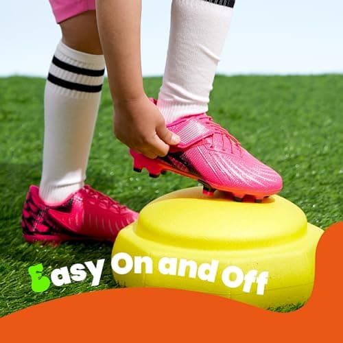 PATPAT Kids Soccer Cleats – Outdoor Firm Ground and Turf Football Training Shoes for Little Big Boys and Girls view 5