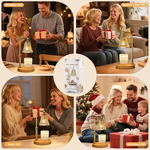 Candle Warmer Lamp with Timer Dimmable,Birthday Gifts for Women Mom Sister,Adjustable Height Wax Melt Warmer for Jar Candles,House Warming Gifts New Home,Ideal for Office,Dorm,Bedroom Home Decor view 5