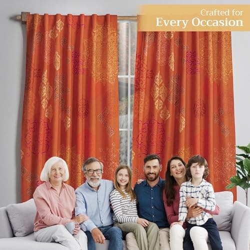 Maison d' Hermine Curtains for Living Room 100% Cotton 96 inch Length One Panel Light Filtering Curtains for Windows with Rod and Loop Pockets Gifts for Mothers Day (Versailles - Louvre, 50"W x 96"L) view 2