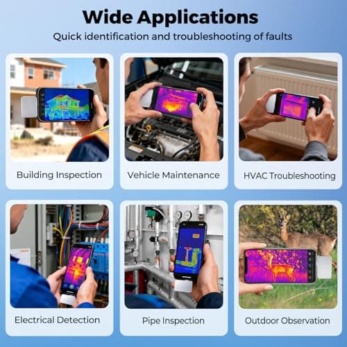 Thermal Camera for Android USB-C, 512x384 Super Resolution with Macro Lens, NeoTamarix 256x192 IR Resolution Thermal Imager, 5°F to 1022°F, Work for Home Industrial PCB Inspection(NOT for iOS) view 2