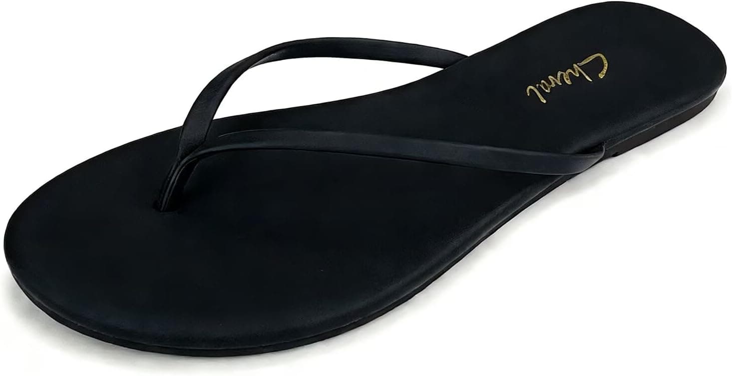 SCECOCRS Flat Leather Flip Flops — image 1