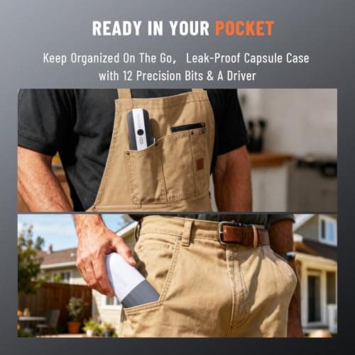 Katerk Gift for Dad, Father's Day Gifts Kit, Cordless Electric Screwdriver, Sleek White Power Tool Driver, Adjustable Torque, Extended Runtime, LED Light & 12 Bits, Home Electronic Repairs view 5