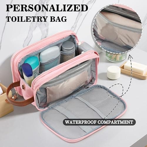 YOOLIFE Travel Toiletry Bag for Mens Birthday Gifts for Men, Black A view 5