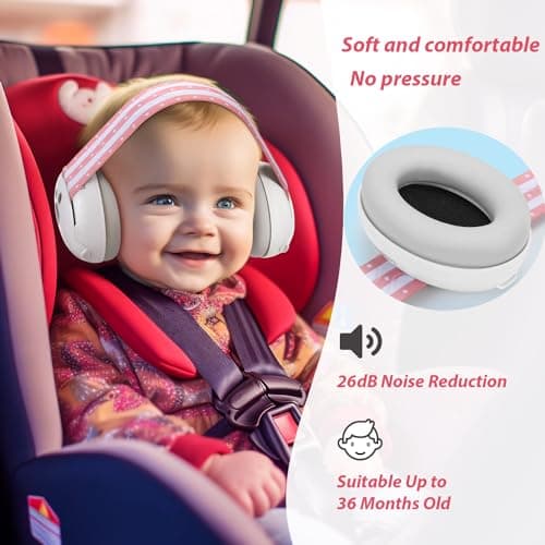 Laudexua Baby Ear Protection, Noise Cancelling Headphones for Babies and Toddlers Up to 36 Months view 3
