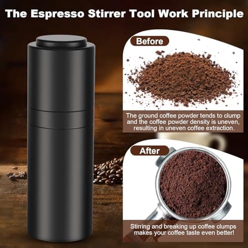 TIVERAIN WDT Espresso Distribution Tools Espresso Stirrer Tool WDT Coffee Distributor for Barista Espresso Machine Accessories 9*0.35mm Espresso Grounds Stirrer with Extra 9 Replaceable Needles,Black view 4