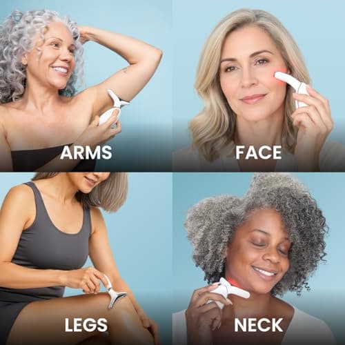 MyoGlow Arm Lifting Device with 5% Niacinamide Serum, 90 Day Supply Set | My Derma Dream, Red Blue Amber Light, Sonic Vibration, 3 Bottles, Rechargeable, Face, Neck, Arms view 4