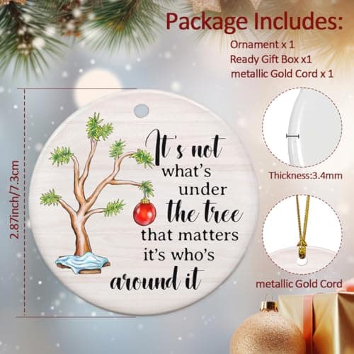 Christmas Ornaments 2025, Ceramic Ornaments for Tree, Christmas Decor Gifts for Women, Men, Vacation Ornament for Family, Sister, Friends, Meaningful Ornaments view 3