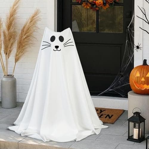 2 Packs Spooky Ghost Halloween Cat Decor Indoor for Birthday Party view 4