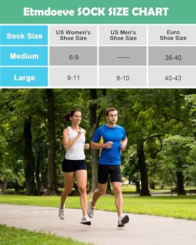 Etmdoeve Womens Ankle Running Socks Cushioned Anti-Blister Comfort Athletic Socks (5 Pairs) view 2