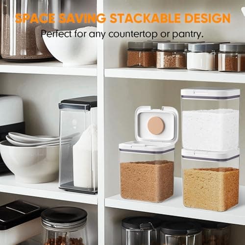 Moryimi Brown Sugar Container Airtight, 2 Quart Brown Sugar Keeper Storage Container with Spoon view 6