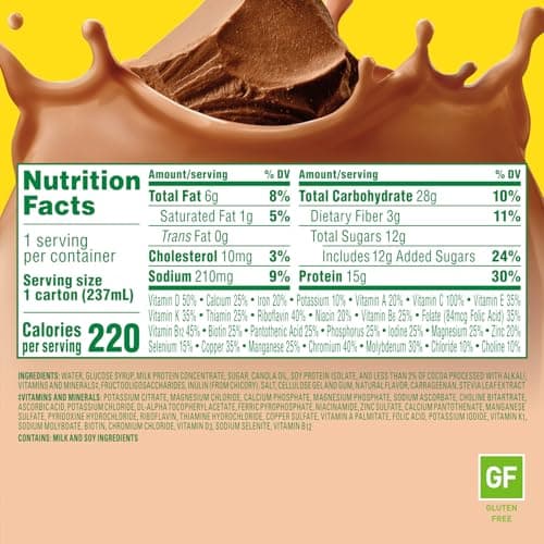 Carnation Breakfast Essentials High Protein with Fiber Ready-to-Drink, 8 FL OZ Carton, Rich Milk Chocolate (Pack of 24) view 3