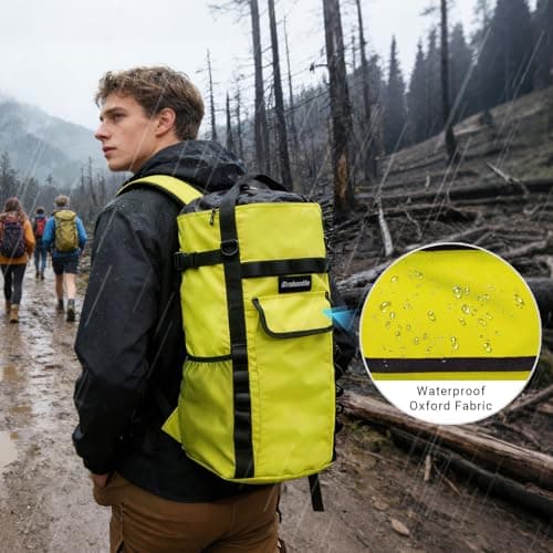 Brobantle Climbing Rope Bag,Large Capacity Arborist Rope Storage Bag,Waterproof Oxford Tree Rock Climbing Rope Backpack,Outdoor Climbing Gear Storage Bag with Hand Straps view 2