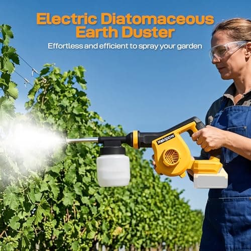 Electric Diatomaceous Earth Duster Compatible for DeWalt 20V/60V Battery, Garden Dust Applicator with 800mL Capacity｜Variable Speed, 3 in 1 Diatomaceous Earth Spray/Blower/Vacuum Cleaner (NO Battery) view 3