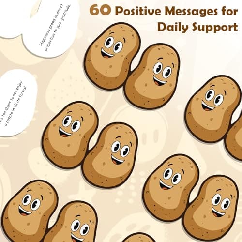 Dalycro Potato Affirmations Cards in A Decorative Jar, 60 Positive Messages for Daily Support, Inspirational Potato Gifts for Women Men Coworker (Potato) view 4