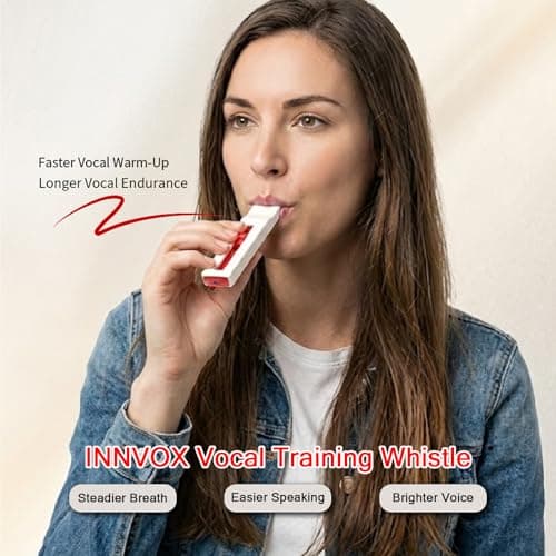 Varihum&Innvox Vocal Trainer Better Voice Vocal Trainer for Singing Voice Adjustable Resistance Breathing Training Whistle for Speech Warm-Up (Red) view 2