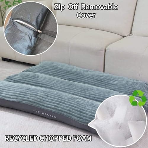 Big Dog Bed for Large Sized Dogs - Dog Crate Pad Removable Washable Cover, Non-Slip Bottom, Pet Mat Comfort Cushion for Joint Relief, Deep Sleep & Home Decor view 4