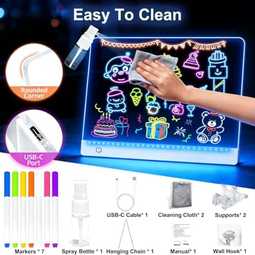 VEANXIN LED Drawing Board with 8 Colors view 3