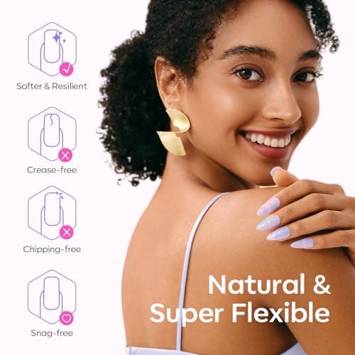 modelones Pointed Almond Nail Tips, Medium Pre-shaped Soft Gel Tips Fake Nails False Acrylic Clear Full Cover Press on Extension Gel Kit Manicure DIY at Home 216PCS 12Sizes view 4