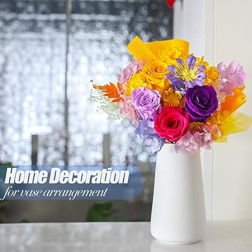QOEAZY Flowers for Delivery, Preserved Flowers Bouquet with Gift Box, Birthdy Gifts for Women Mom Grandma view 4