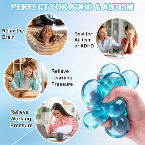 Cube Squishy Stress Relief Toys: Clear Sensory Fidget Toys for Anxiety & ADHD, Soft Slow Rising Squeeze Toys for Desk Office, Cool Gadgets for Men and Women Gifts for Father Monther Teens&Adults view 5