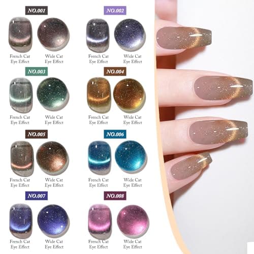 SAGEBIO Cat Eye Gel Nail Polish 8ml, Long-Lasting Magnetic Cat Eye Gel 13 view 5