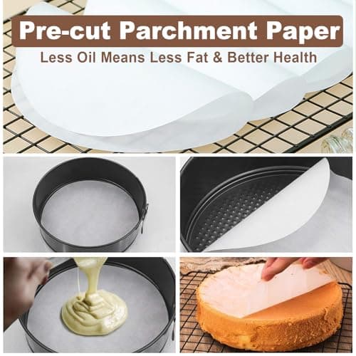 Springform Pan 9 Inch Nonstick, 9 Springform Cheesecake Pan with Silicone Protector, Leakproof Spring Form Pan for Cheesecake, 9 Inch Springform Cheese Cake Pans for Baking with 50 Parchment Paper view 6