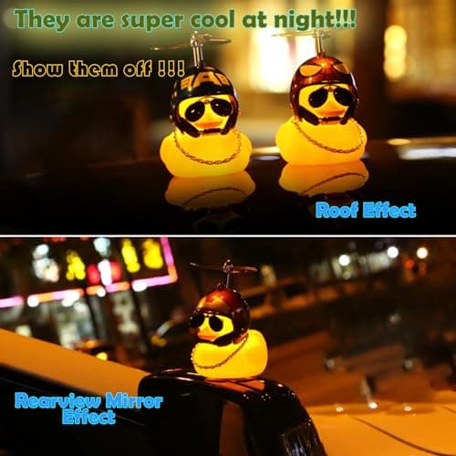 Light Up Duck Plugs, Led Light Duck Plug Holder,16 Luminous Modes On-Off Control Led Lamp Rubber Duck Mount, Duck Holder Mount for Car Lover Car LED Lights Christmas (Excluding Rubber Duck) (6PCS) view 3