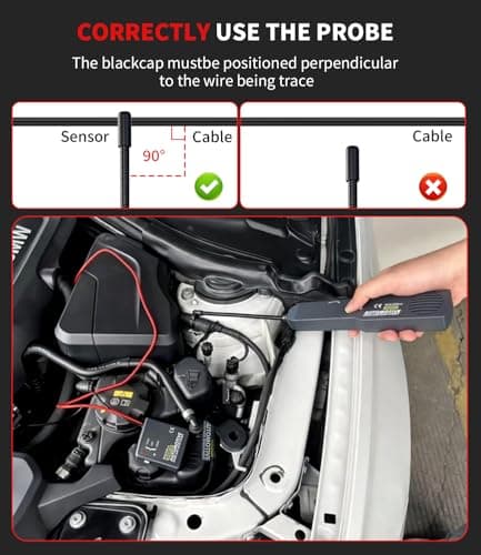 EM415Pro Wire Tracer Electrical Automotive Open & Short Finder, VEHLIVE 6-42V DC Circuit Tester Automotive Circuit Breaker Finder Fault Probe Wire Tracker Electrical Cable Tracer for Car, Boat,Trailer view 4