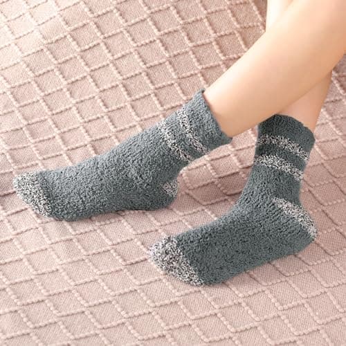 Fuzzy Socks for Women Cozy Fluffy Socks Soft Bed Slipper Sock view 2