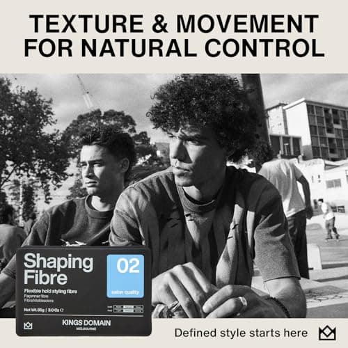 Kings Domain Melbourne Shaping Fibre | Hair Paste for Men | Medium Hold Styling Paste | Adds Natural Movement & Texture view 2