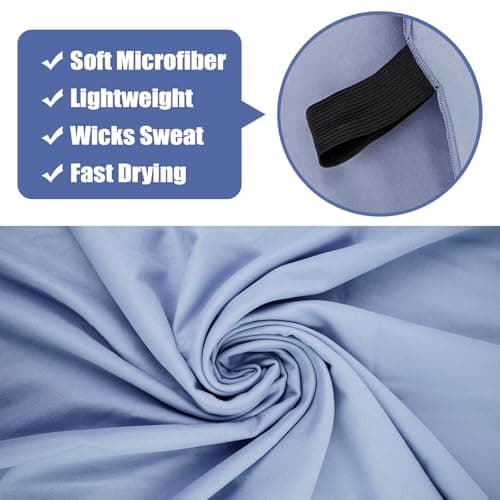 Yaozoon Microfiber Camping Towel for Face Quick Dry Lightweight Small Travel Body Beach Swimming Cycling Fishing Hiking Backpacking Towels(Navy Blue, 2 Pack S) view 5